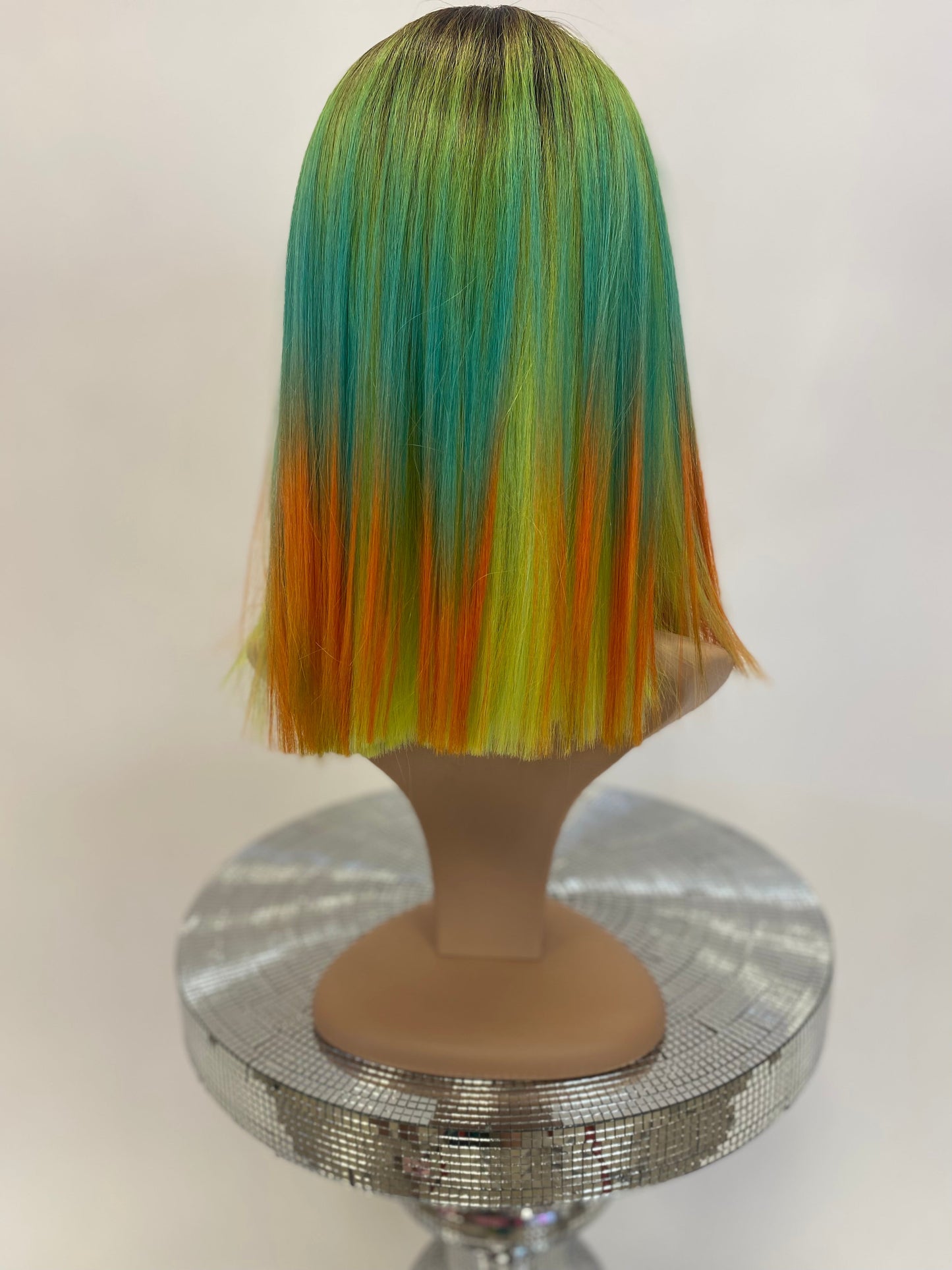#156 Layla - Classy Bangs Bob Wig - Color Neon 14in - The Pink Makeup Box