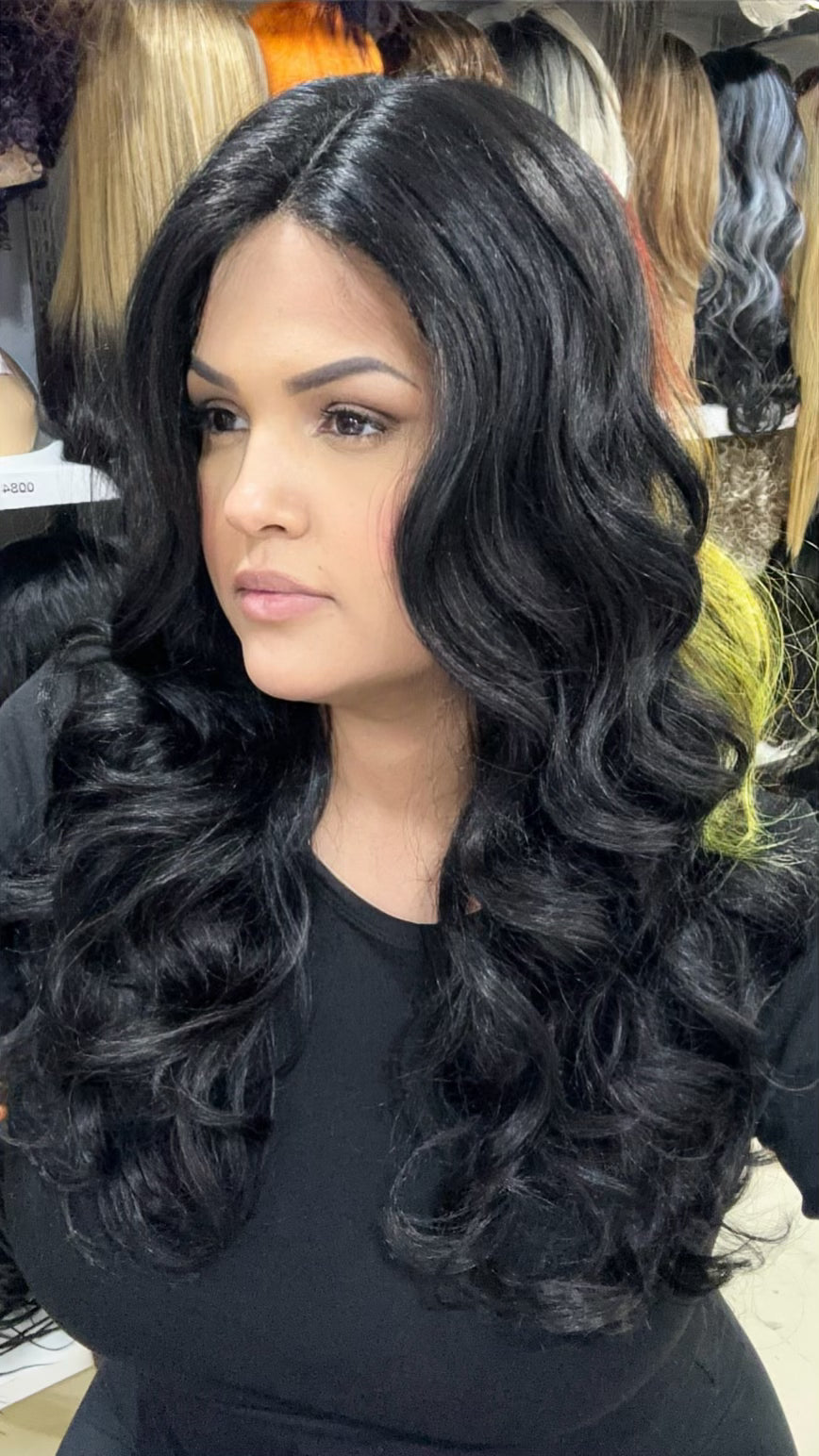 #150 Jasmine - Middle Part Lace Front Wig - Color Th/Rainbow 22in - The Pink Makeup Box