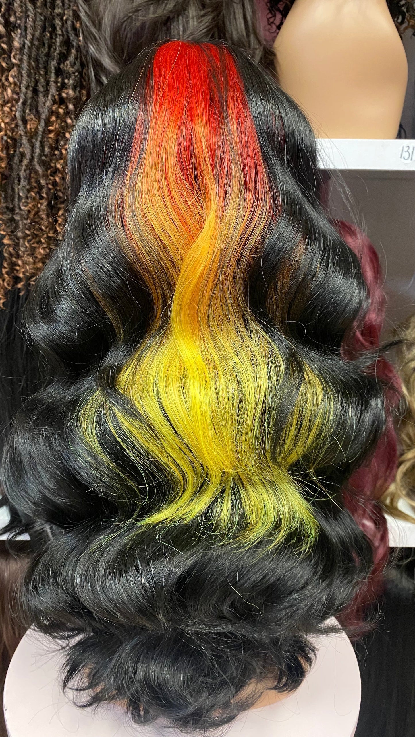 #150 Jasmine - Middle Part Lace Front Wig - Color Th/Rainbow 22in - The Pink Makeup Box